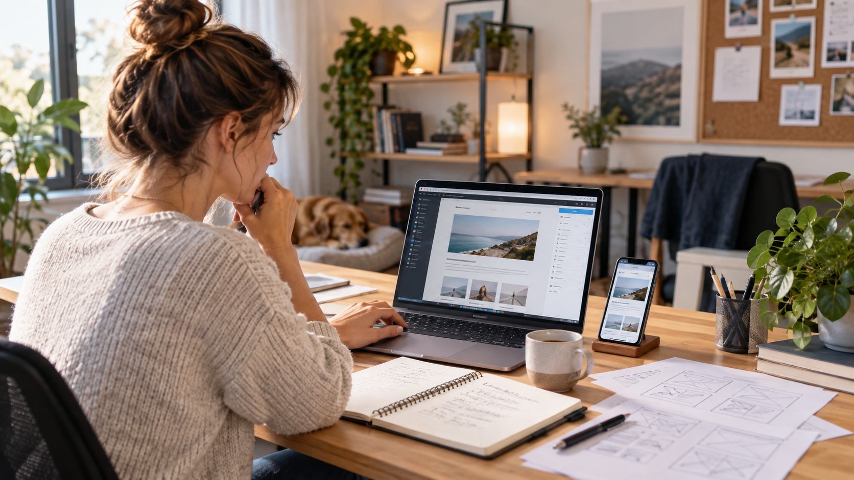 Indépendant créant lui-même son site internet sur WordPress