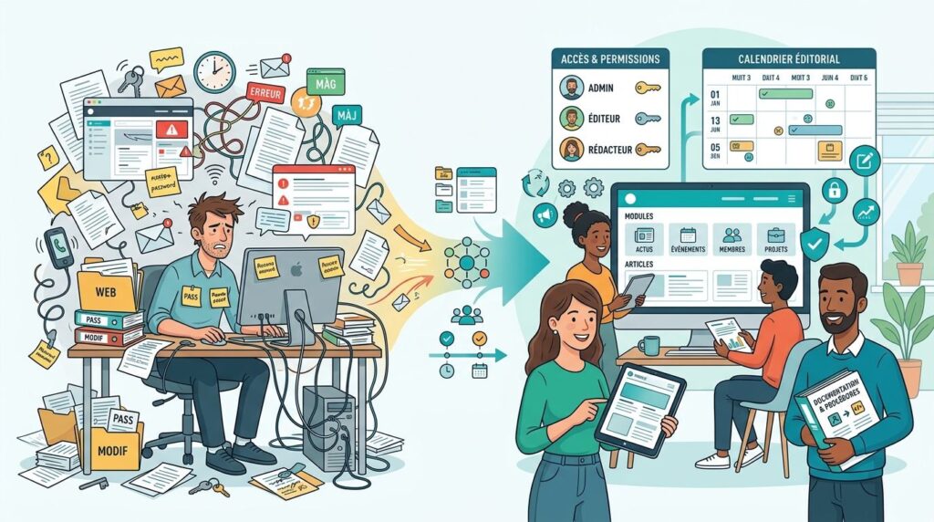 Gestion et transmission du site internet d’une ASBL entre plusieurs membres de l’équipe