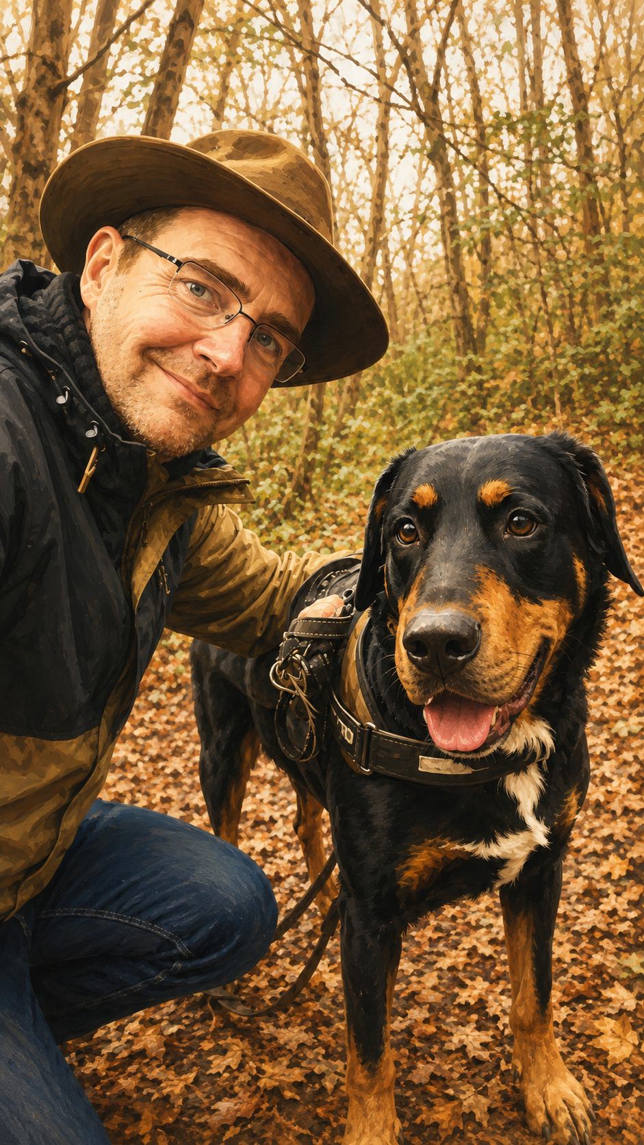 mike-django-illu Michaël Gyen avec son chien